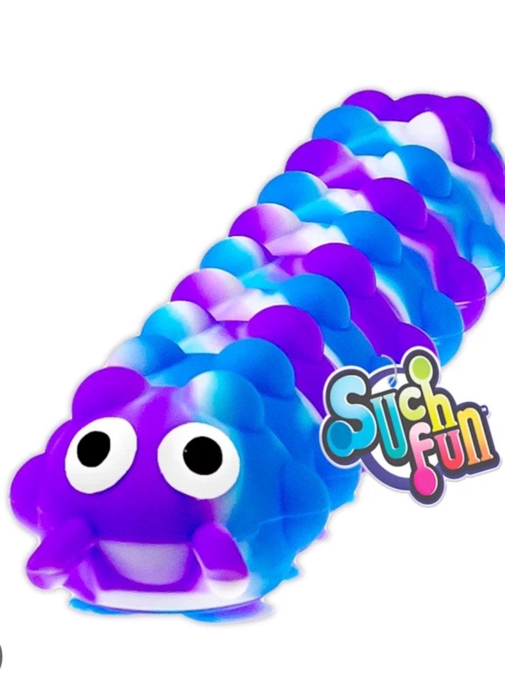 Light up Caterpillar suction Fidget Toy - Purple & Blue